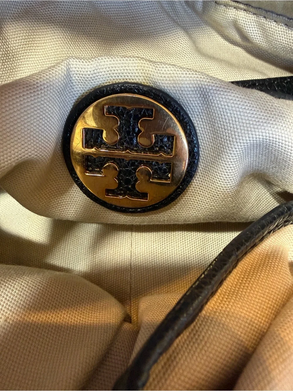 Tory Burch Classic Jaden Horsebit Black Pebbled Leather Satchel